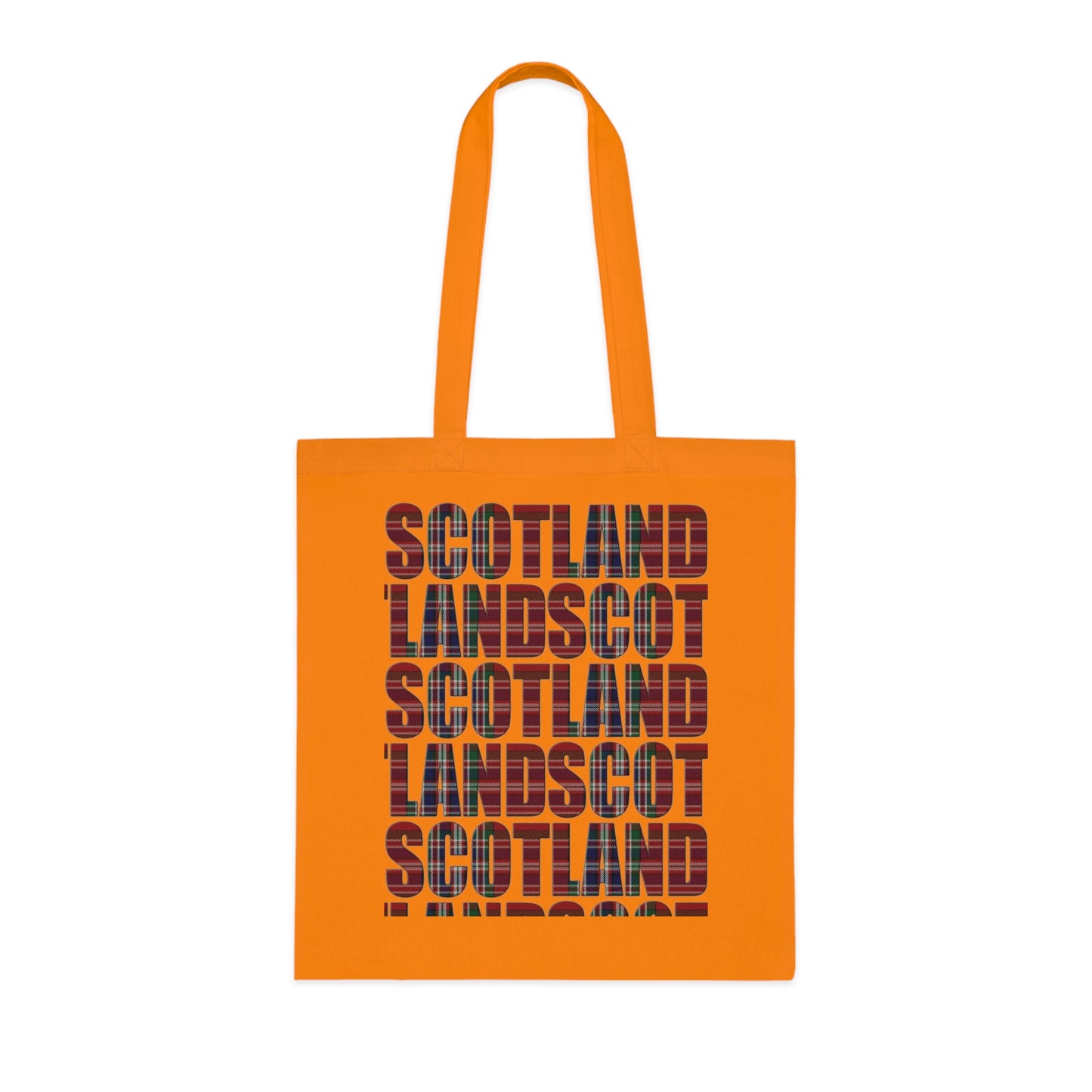 Reversible Scotland Tartan Map Cotton Tote Bag - MacFarlane Tartan