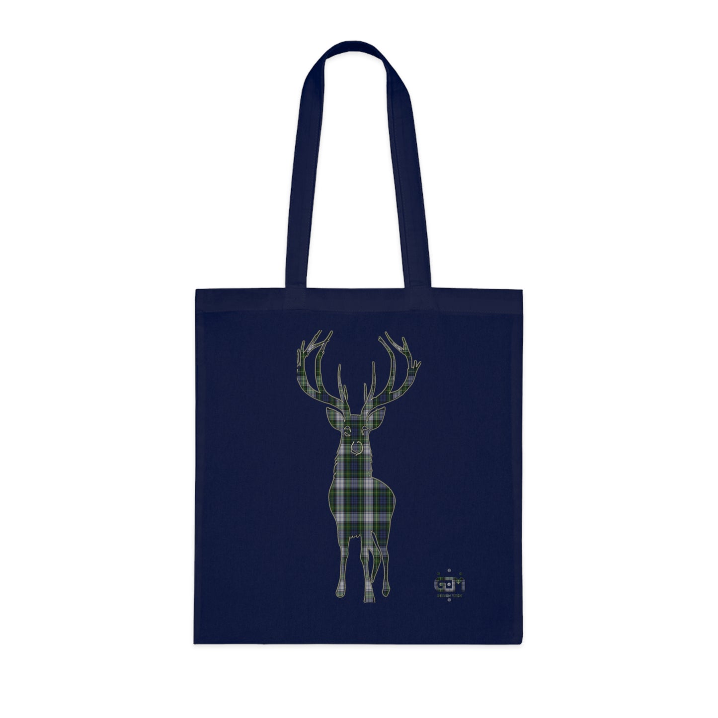 Reversible Scotland Tartan Stag Cotton Tote Bag - Gordon Dress Tartan