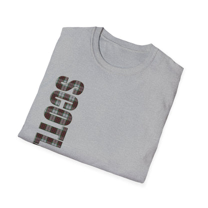 Tartan Scotland Lettering Softstyle Unisex T-Shirt, Fraser Tartan Tee