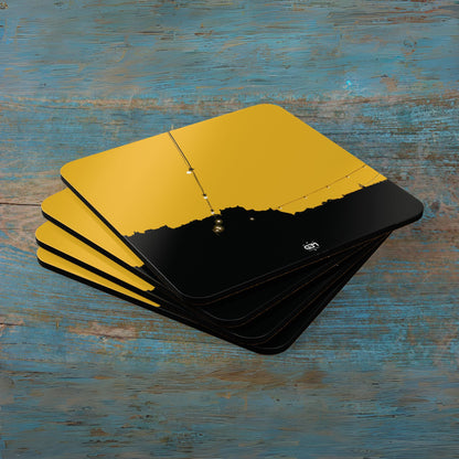 Scotland Art Cork Coaster Set - Silhouettes