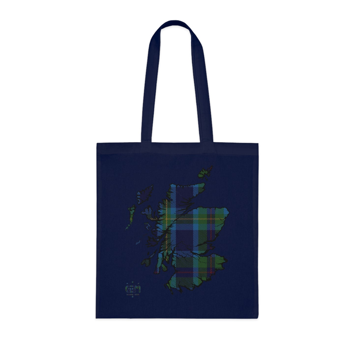 Reversible Scotland Tartan Map Cotton Tote Bag - Miller Tartan