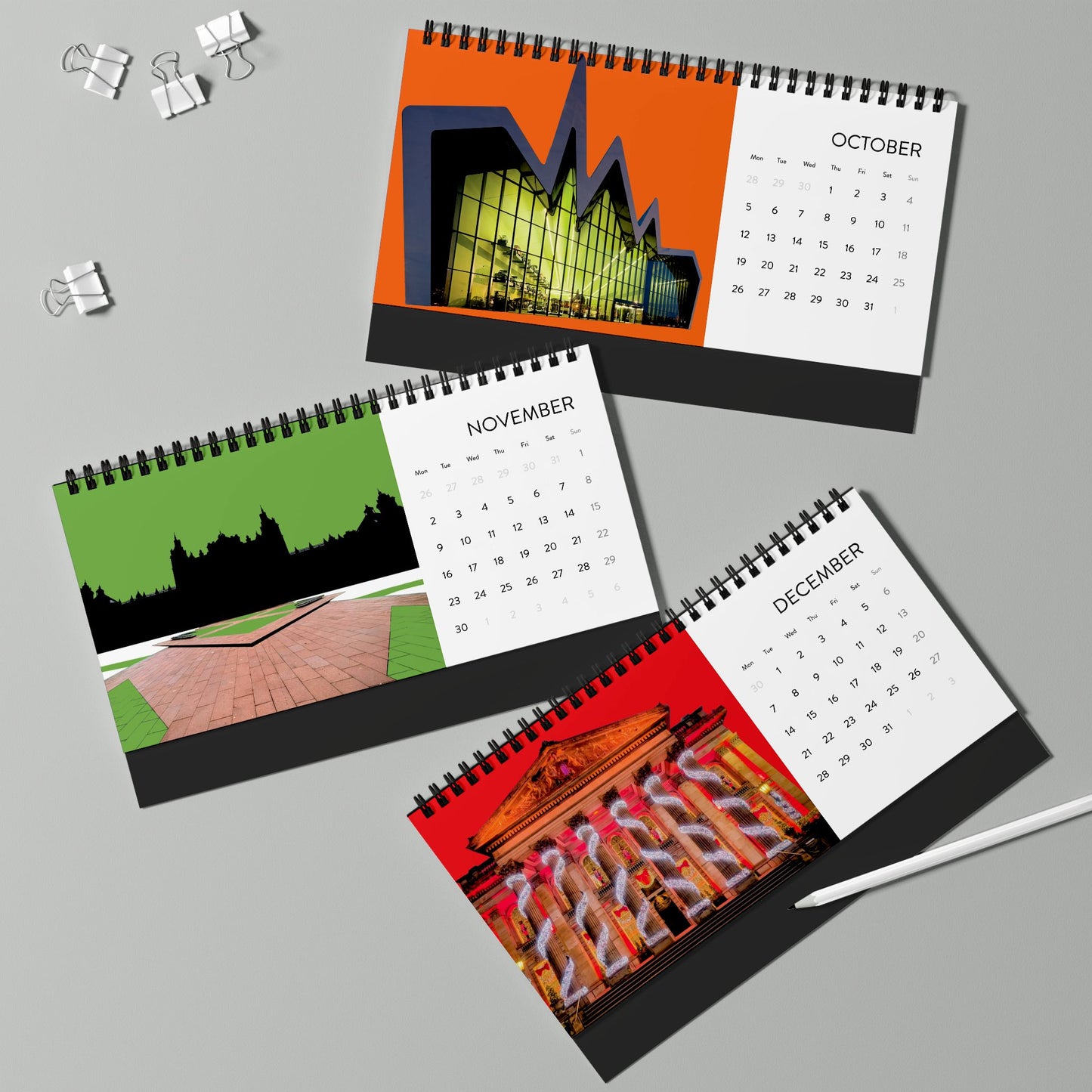 2026 Scotland Artistic Desk Calendar