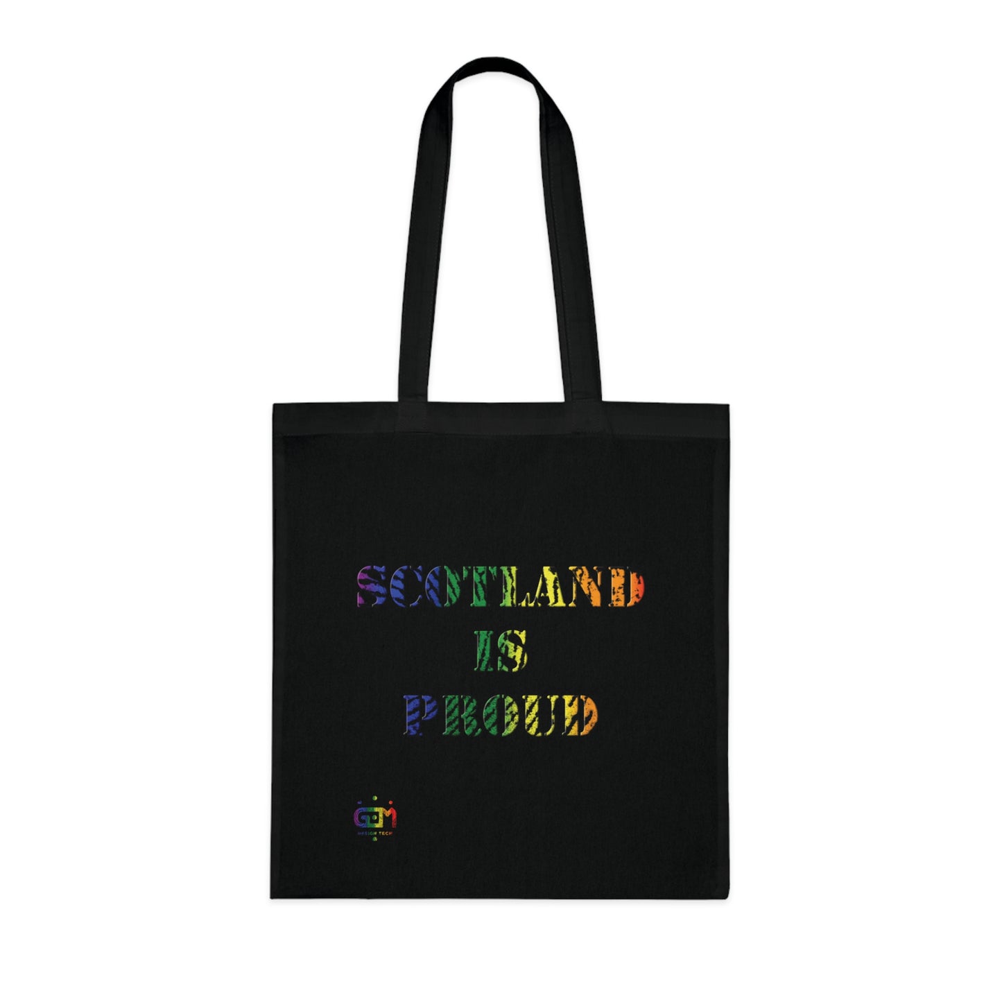 Scotland Pride Fingerprint Map Cotton Tote Bag