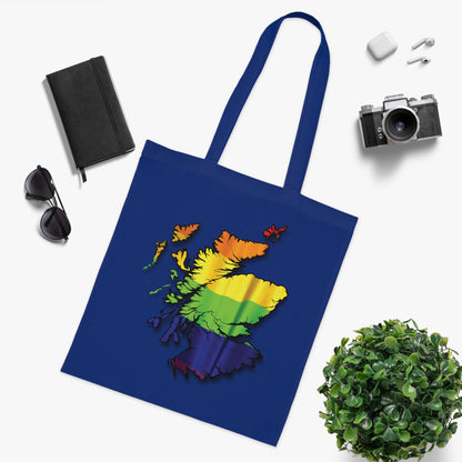 Scotland Pride Flag Map Cotton Tote Bag