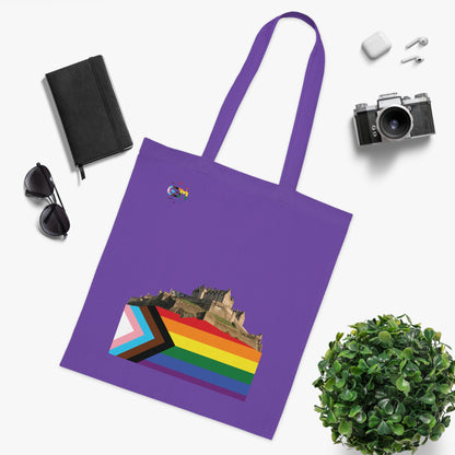 Pride Progress Rock Edinburgh Castle Cotton Tote Bag