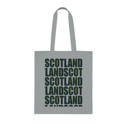 Reversible Scotland Tartan Map Cotton Tote Bag - Kennedy Tartan