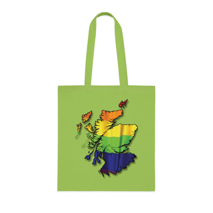 Scotland Pride Flag Map Cotton Tote Bag