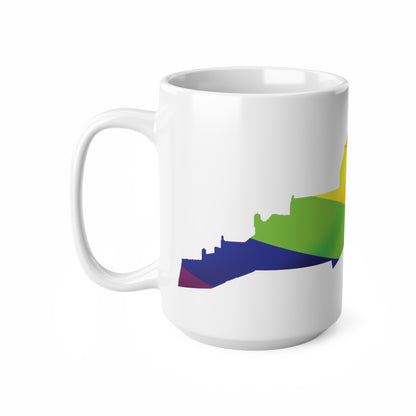 Edinburgh Castle Pride Flag Art Mug, White