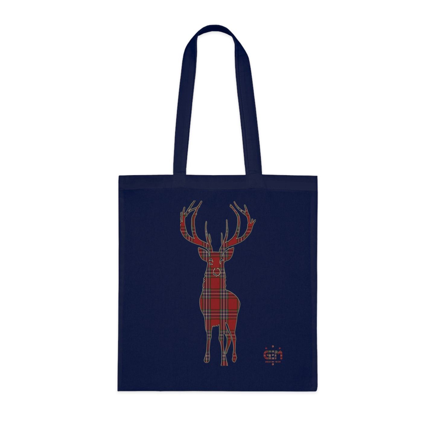 Reversible Scotland Tartan Stag Cotton Tote Bag - MacFarlane Tartan