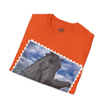 Postcard Kelpies Photo Softstyle T-Shirt, Unisex Tee, Scotland Shirt, Various Colours