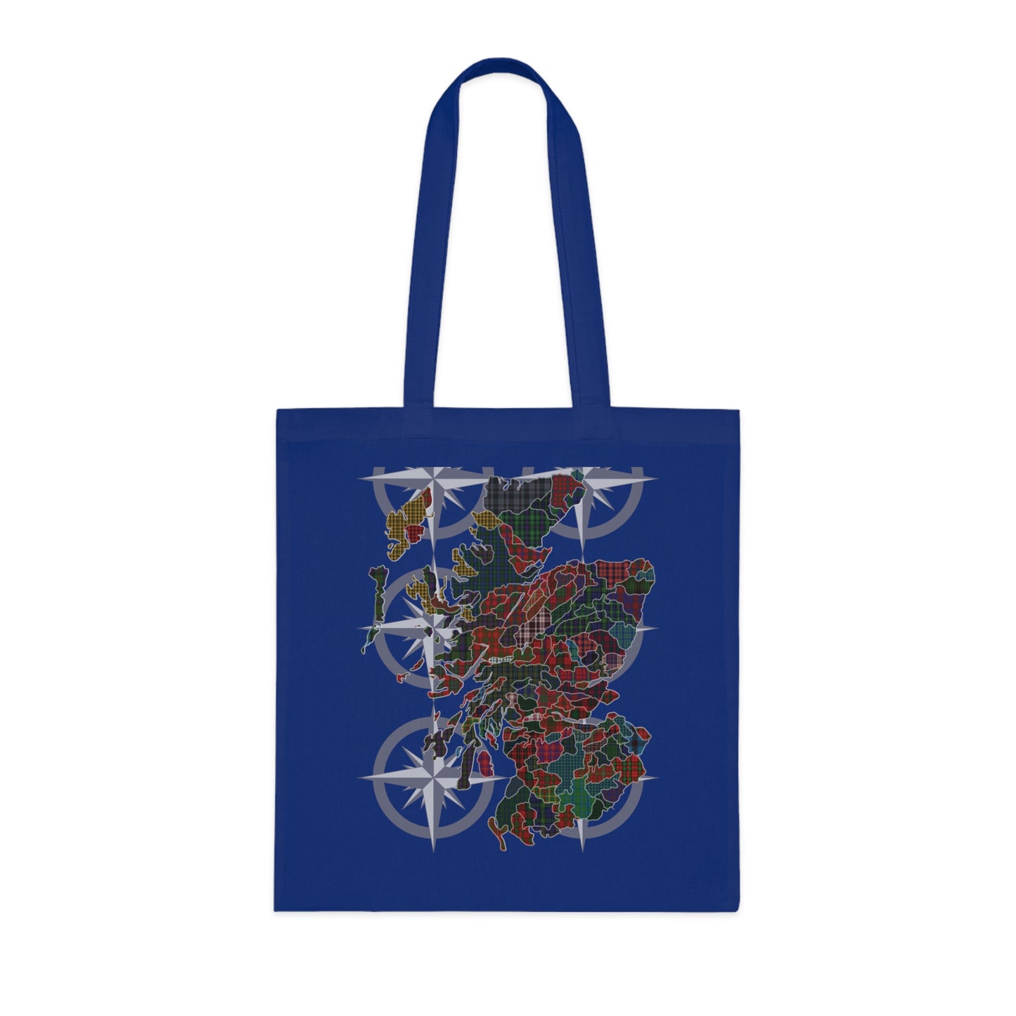 Scotland Tartan Clan Map Cotton Tote Bag