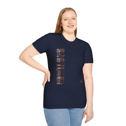 Tartan Scotland Lettrage Softstyle T-shirt unisexe, MacPherson Tartan Tee 