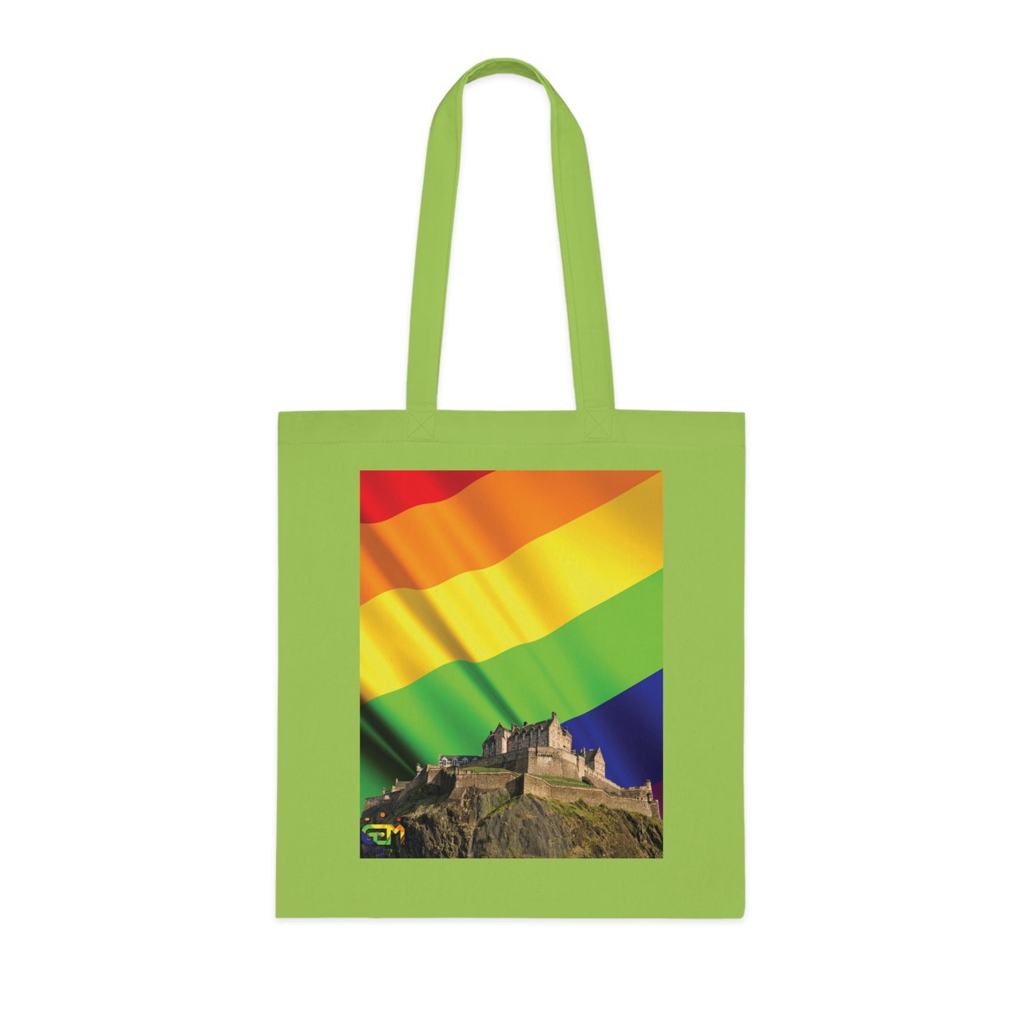 Edinburgh Castle Pride Flag Sky Cotton Tote Bag