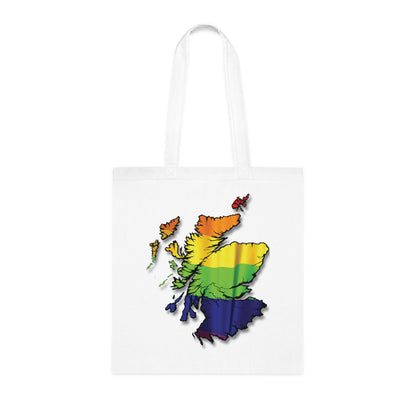 Scotland Pride Flag Map Cotton Tote Bag