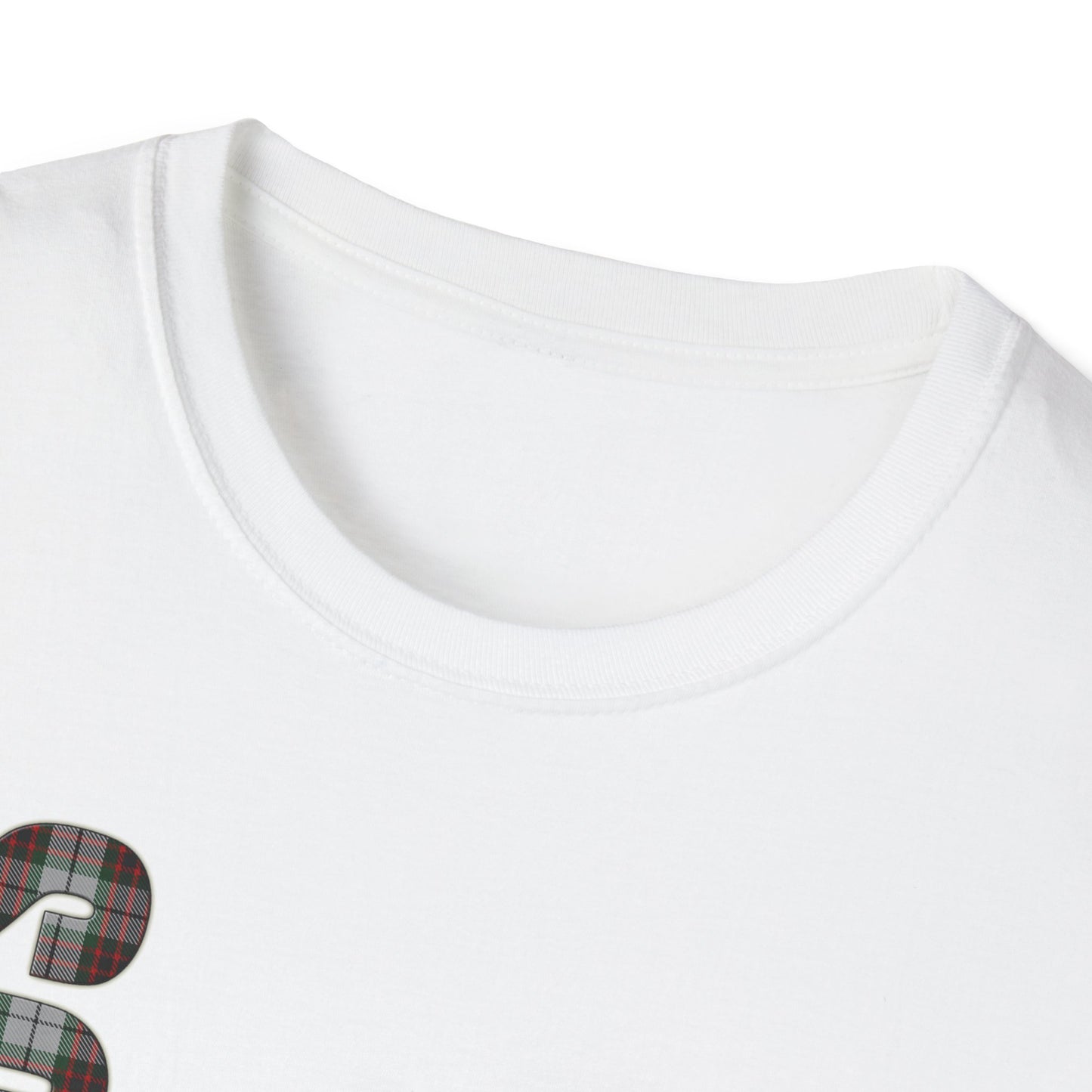 Tartan Scotland Lettering Softstyle Unisex T-Shirt, Fraser Tartan Tee