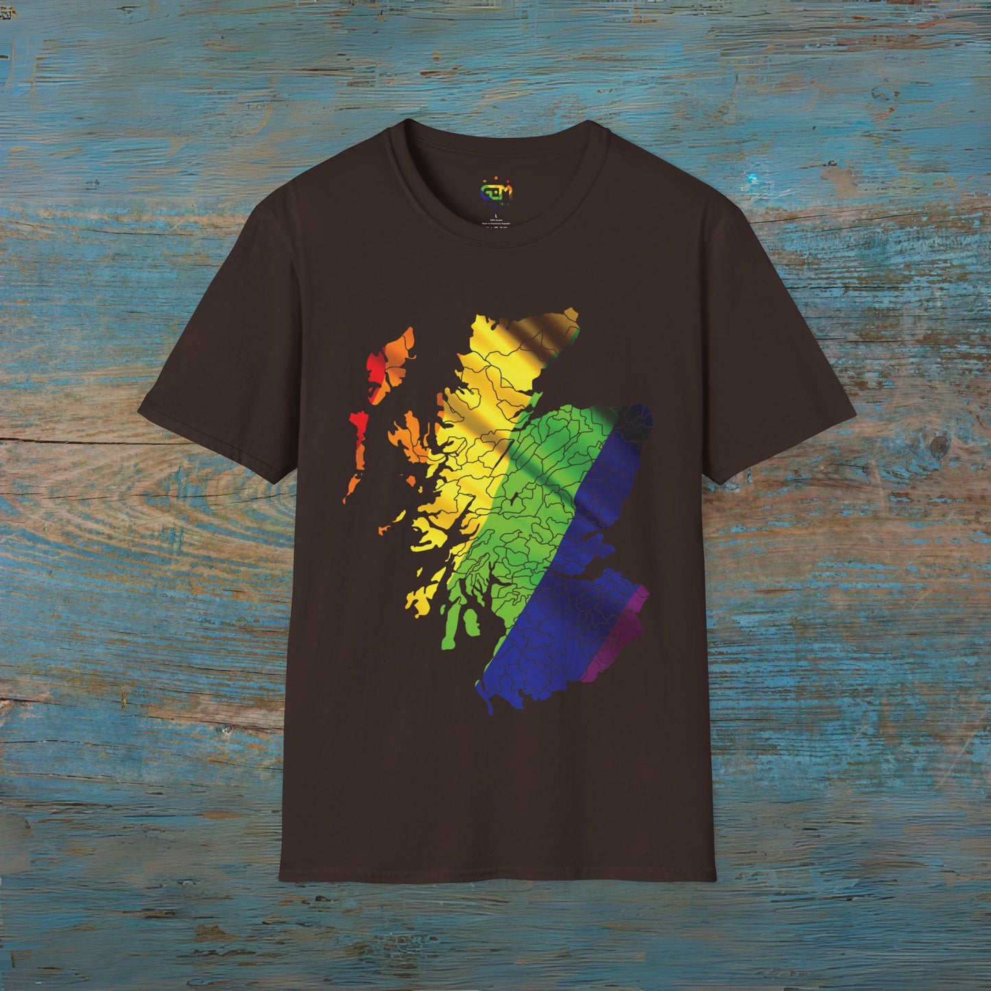 Scotland has PRiDE Flag Clan Regions Map Unisex T-Shirt, Various Colours