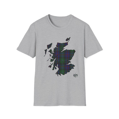 Tartan Ecosse Carte Softstyle T-Shirt Unisexe - Argyle Tartan Tee 