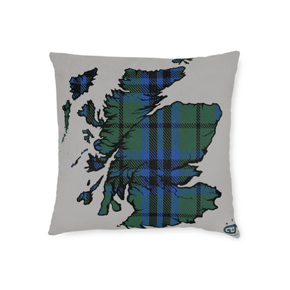 Reversible Square Cushion : Stag / Scotland Map - Keith Tartan, Various Sizes