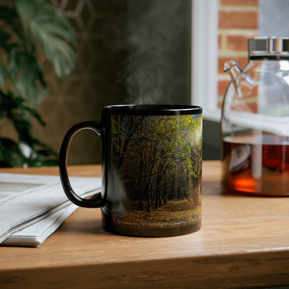 Autumn in Scotland Photo Mug, Coffee Cup, Tea Cup, Scottish Art, Scottish Parks, Scottish Nature, Strathclyde Country Park, Black