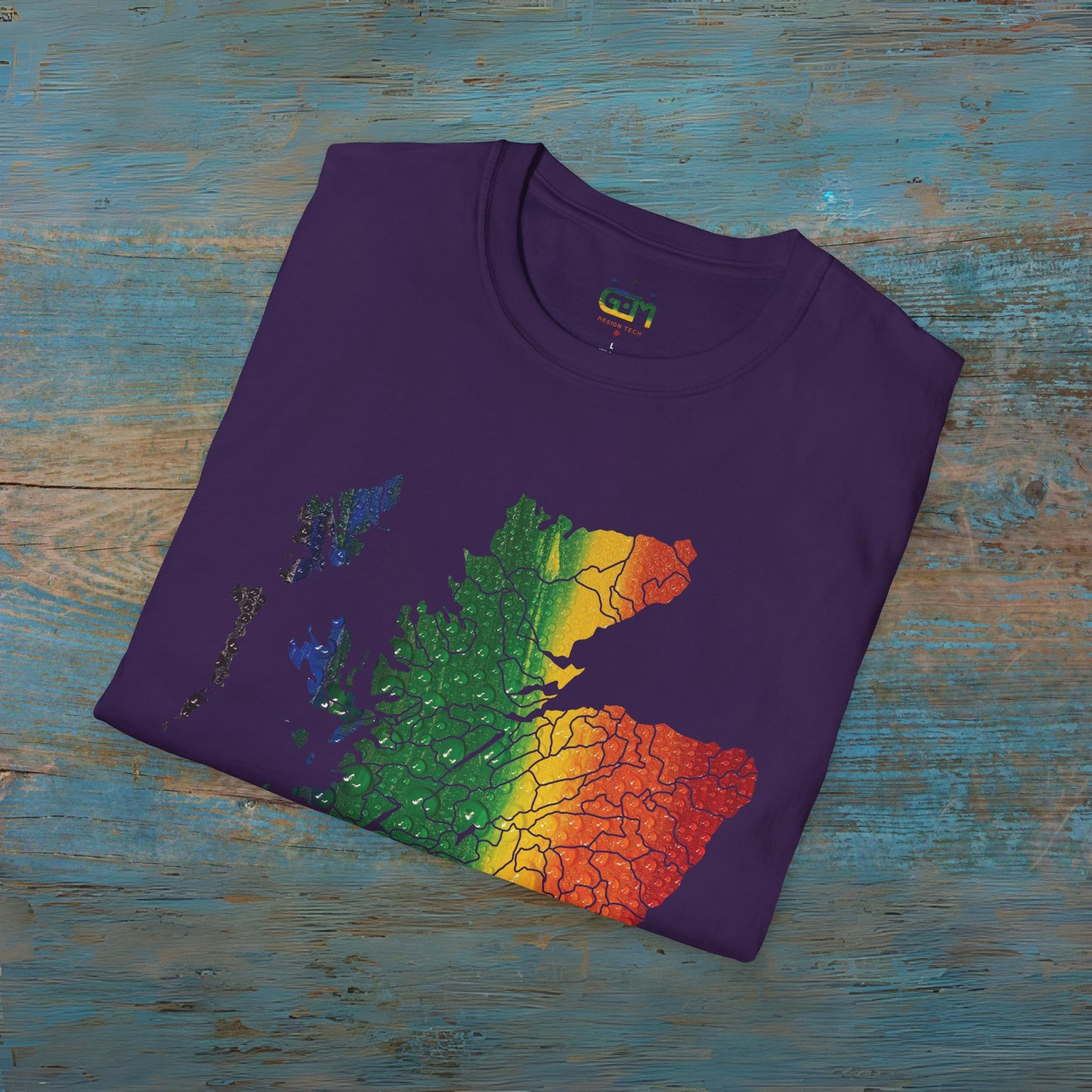 Pride Rain Clan Regions Scotland Map Unisex T-Shirt, Various Colours