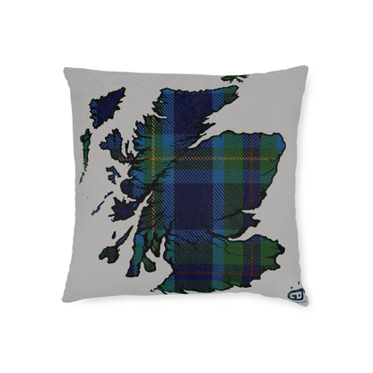 Reversible Square Cushion : Stag / Scotland Map - Miller Tartan, Various Sizes