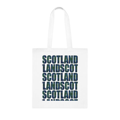 Reversible Scotland Tartan Map Cotton Tote Bag - Keith Tartan