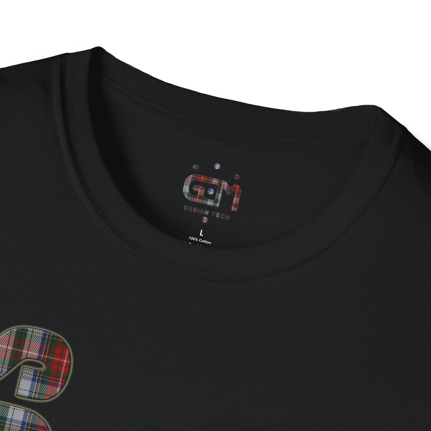 Scotland Lettering Tartan Softstyle Unisex T-Shirt, Stewart Tartan Tee