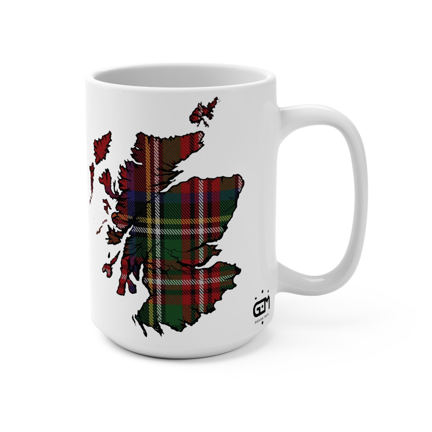 Scotland Map Mug 15oz, Stewart Royal Tartan