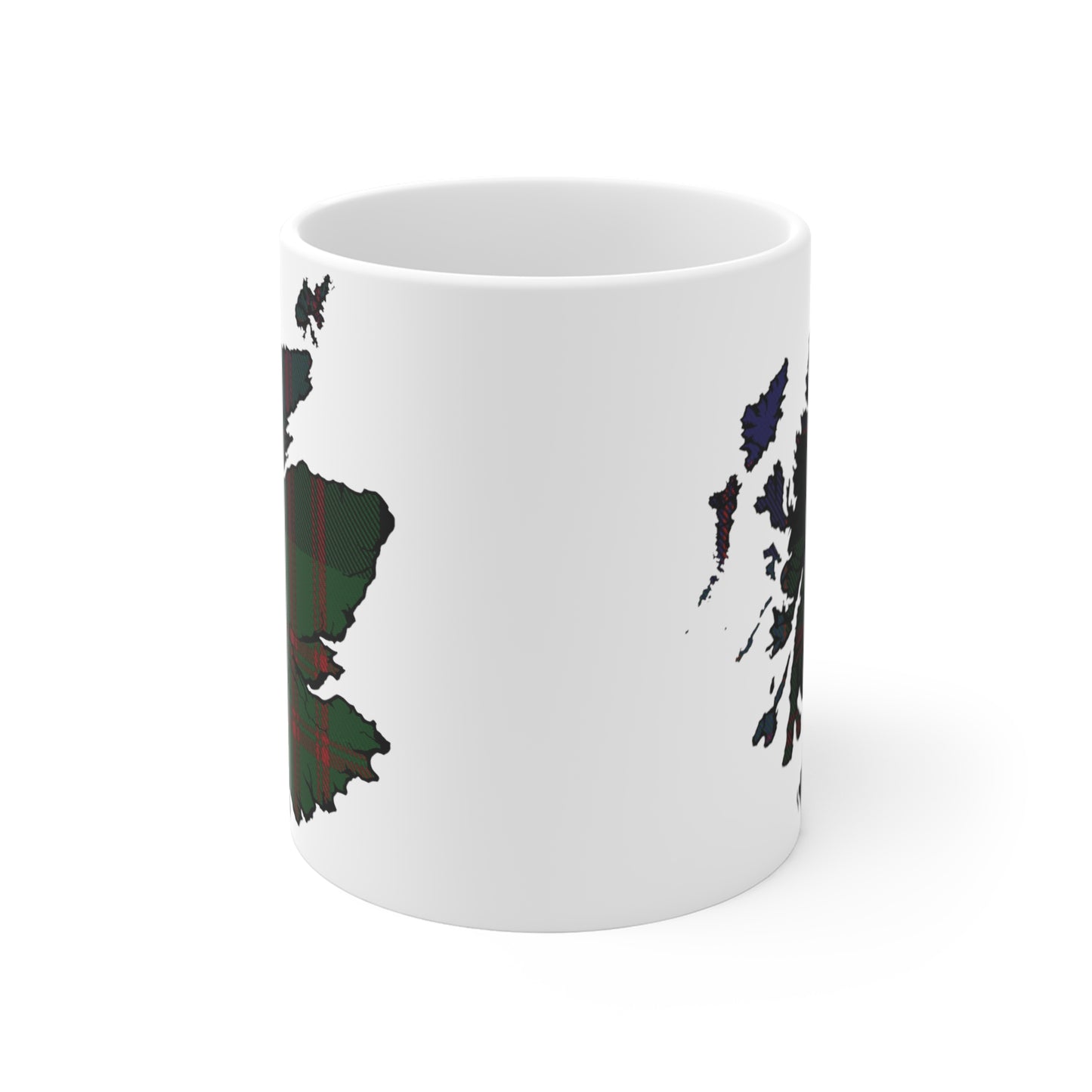 Scotland Map Mug 11oz, MacDonald Tartan