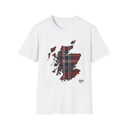 Tartan Scotland Map Softstyle Unisex T-Shirt - MacFarlane Tartan Tee