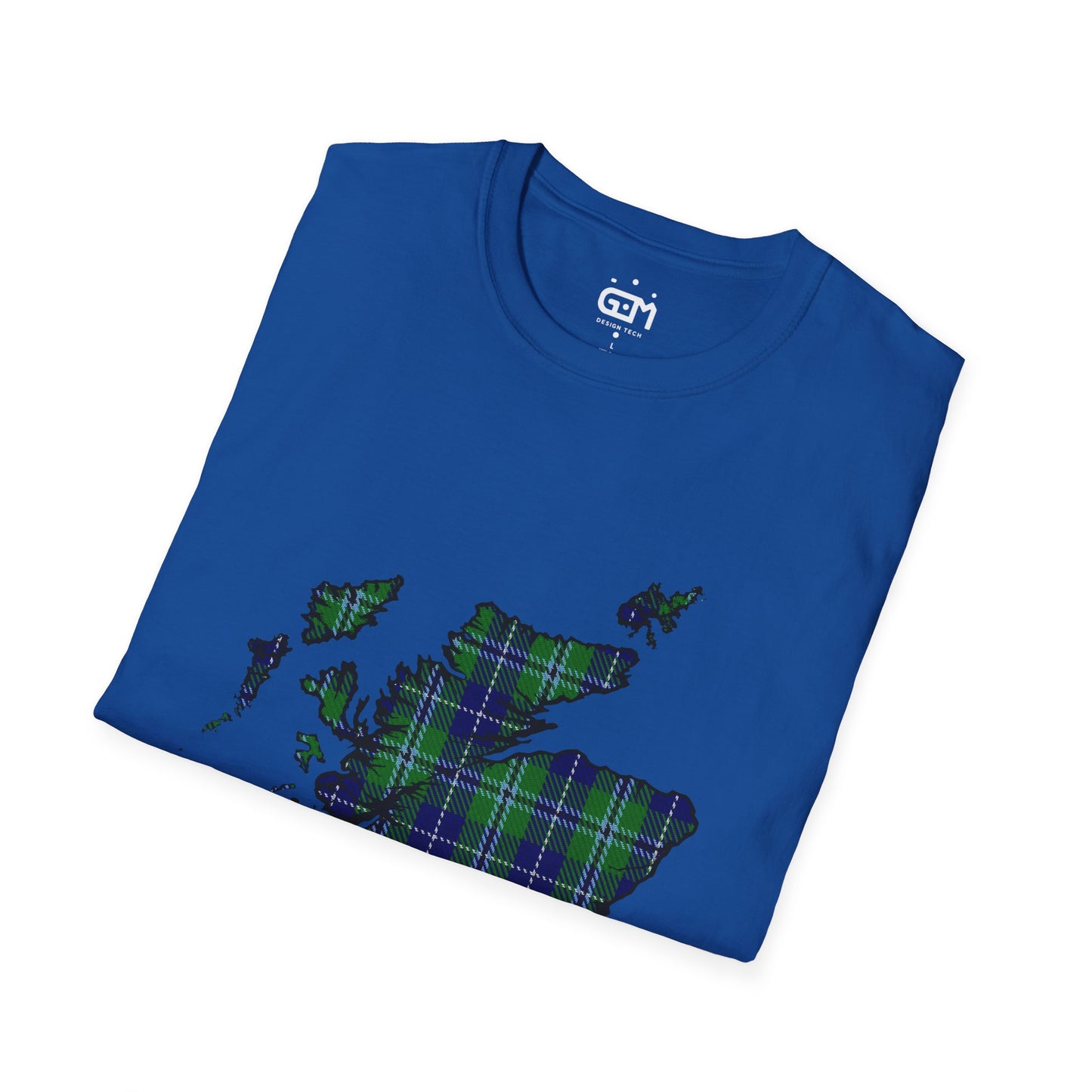 Scotland Tartan Map Softstyle Unisex T-Shirt - Douglas Tartan Tee