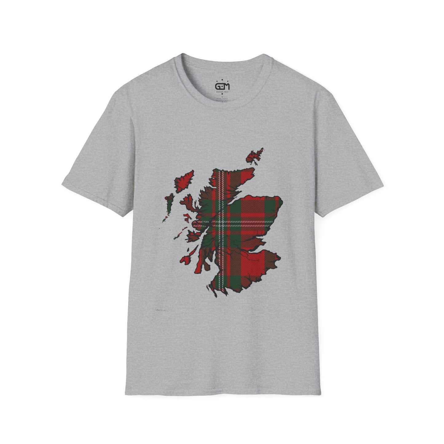 Scotland Tartan Map Softstyle Unisex T-Shirt - MacGregor Tartan Tee