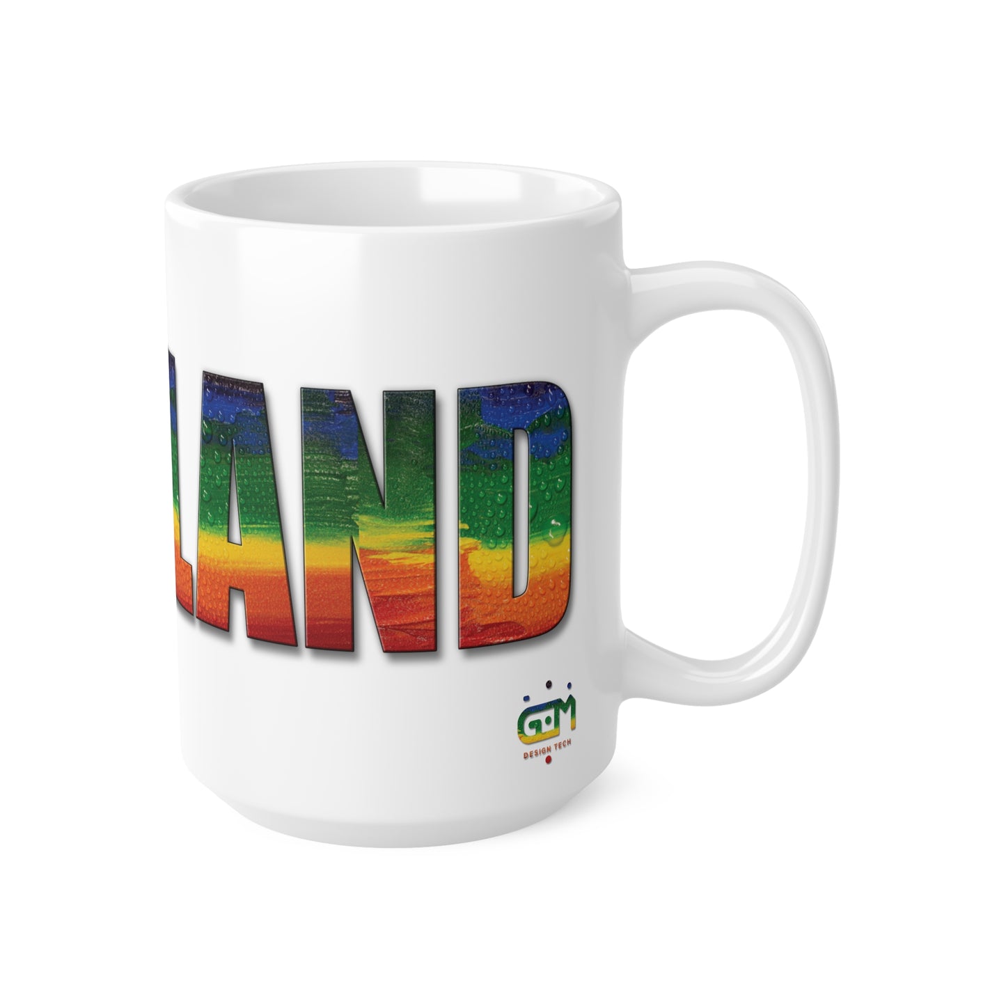 Scotland Lettering Pride Rain Mug, White