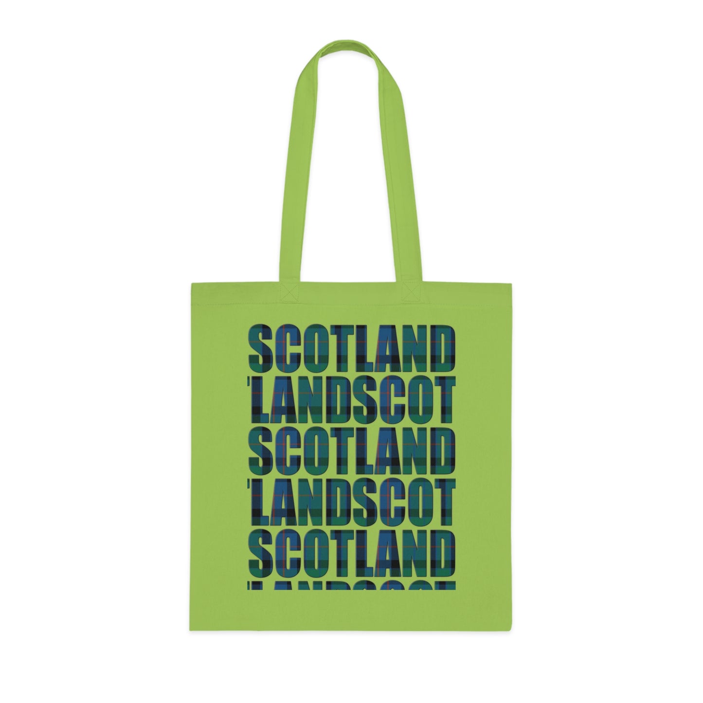 Reversible Scotland Tartan Map Cotton Tote Bag - Flower of Scotland Tartan