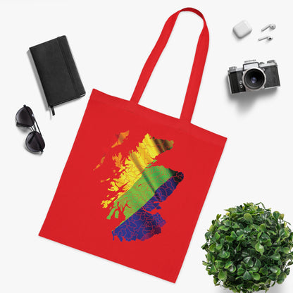 Scotland Pride Flag Clan Map Cotton Tote Bag