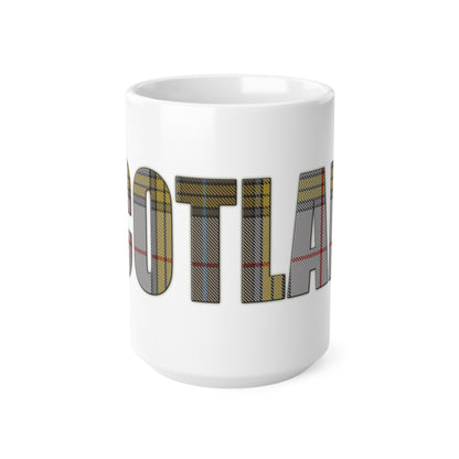 Scotland Tartan Mug - Buchanan, Coffee Cup, Tea Cup, Scotland, White