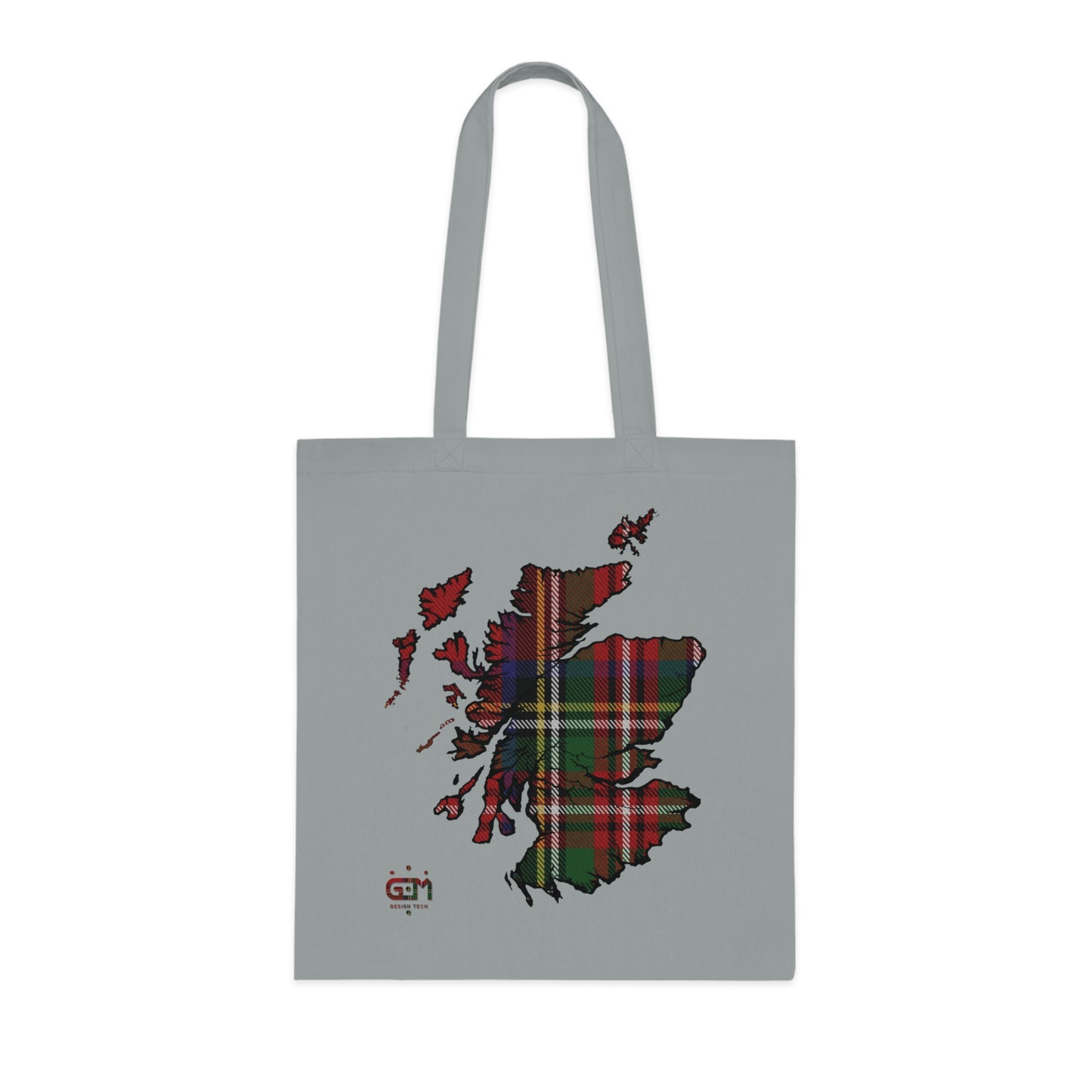 Reversible Scotland Tartan Map Cotton Tote Bag - Stewart Royal Tartan