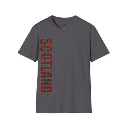 Scotland Lettering MacGregor Tartan Softstyle T-Shirt, Unisex Tee, Various Colours