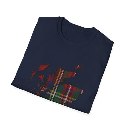 Tartan Ecosse Carte Softstyle T-Shirt Unisexe - Stewart Royal Tartan Tee 