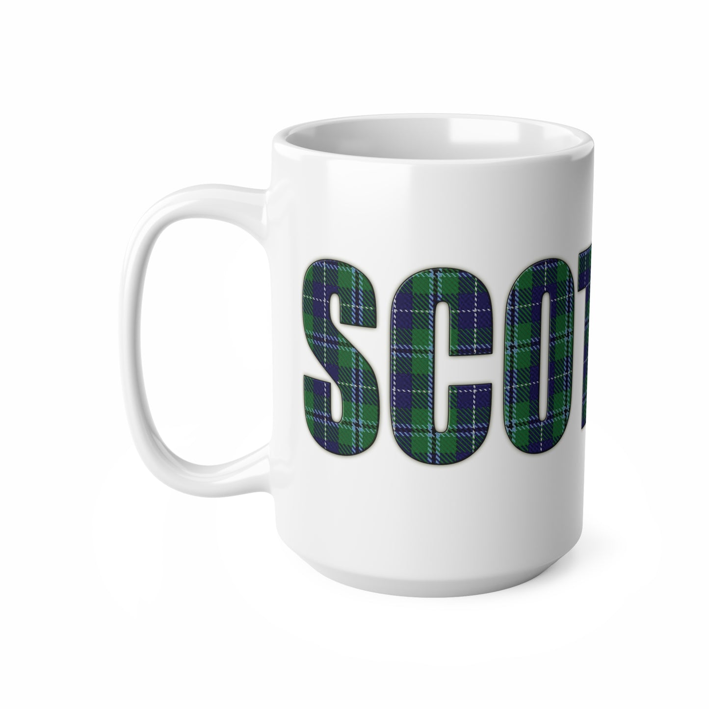 Scotland Tartan Mug - Douglas, Coffee Cup, Tea Cup, Scotland, White