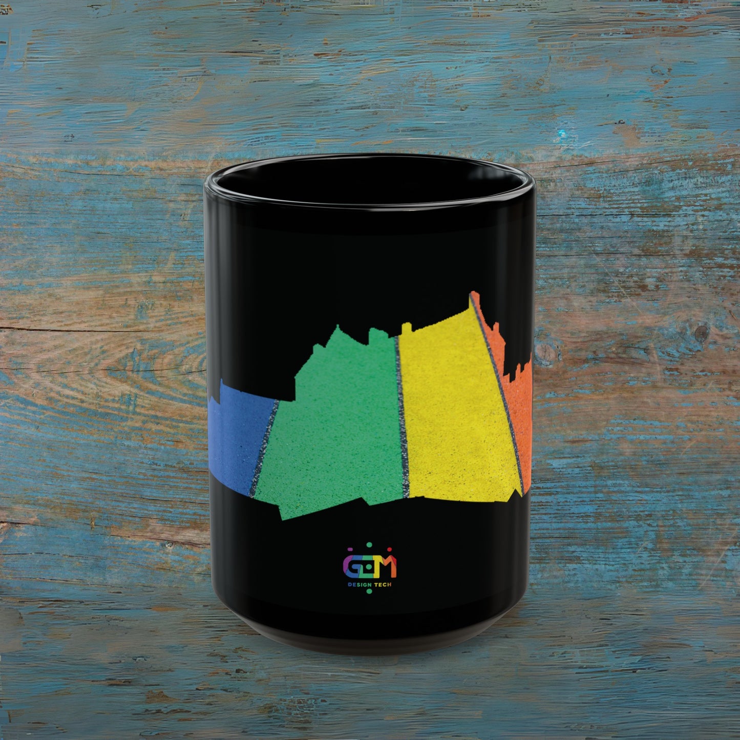 Edinburgh Castle Pride Road Art Mug, Black