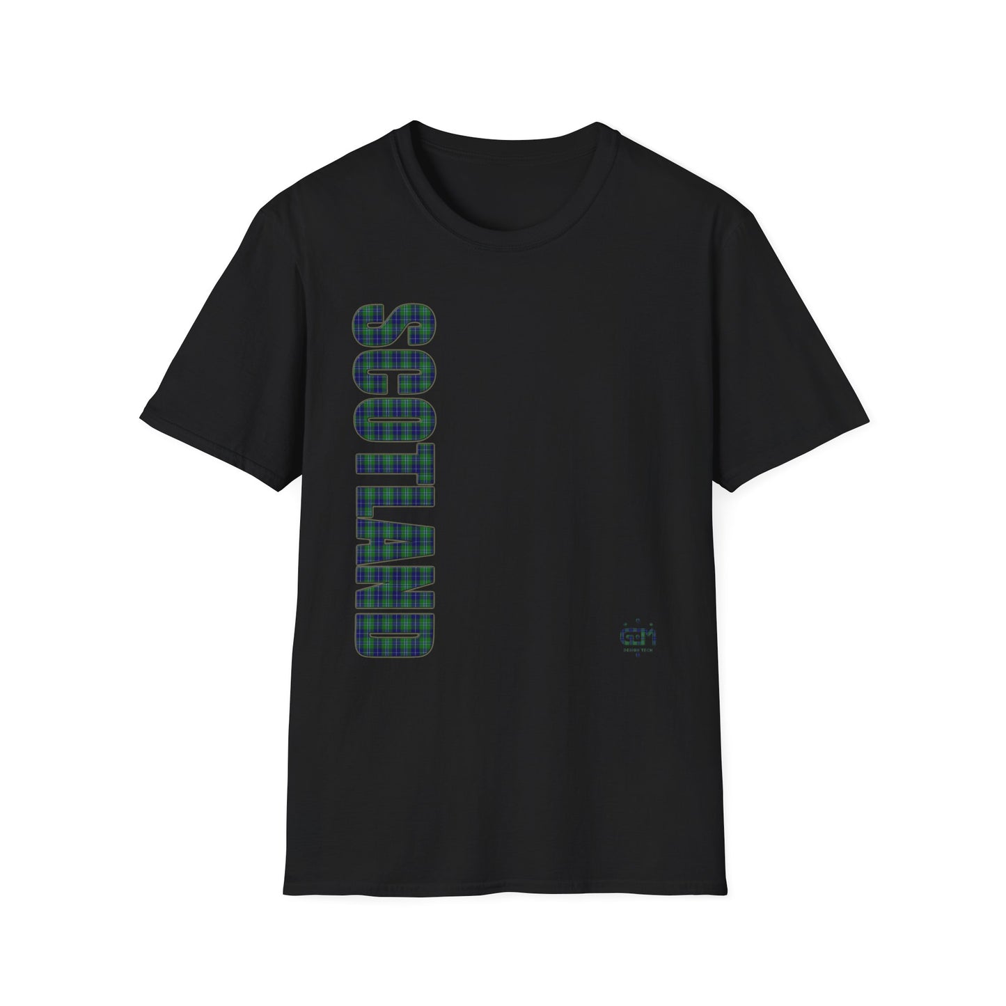 Tartan Scotland Lettering Softstyle Unisex T-Shirt, Douglas Tartan Tee