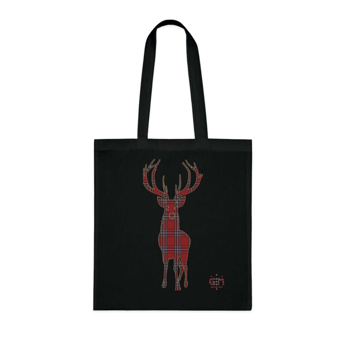 Reversible Scotland Tartan Stag Cotton Tote Bag - MacFarlane Tartan