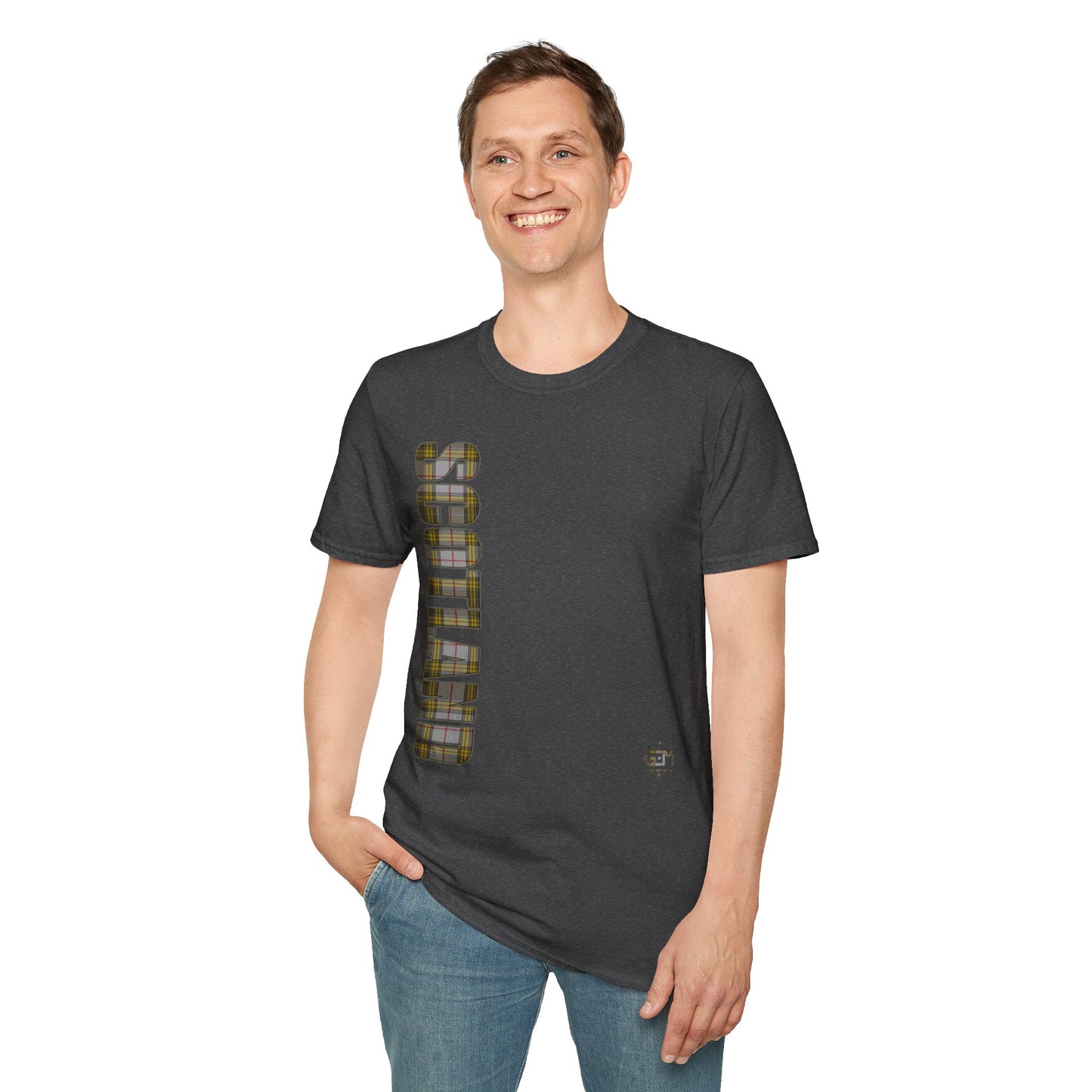 Tartan Scotland Lettrage Softstyle T-shirt unisexe, Buchanan Tartan Tee 