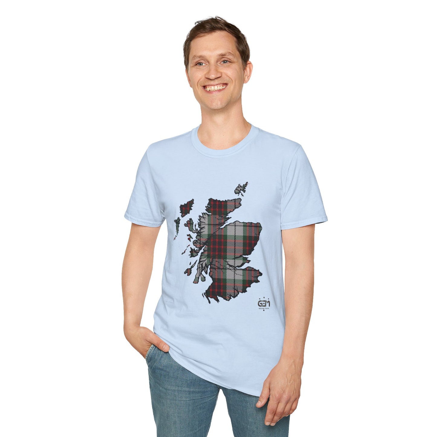 Tartan Scotland Map Softstyle T-Shirt unisexe - Fraser Dress Tartan Tee 