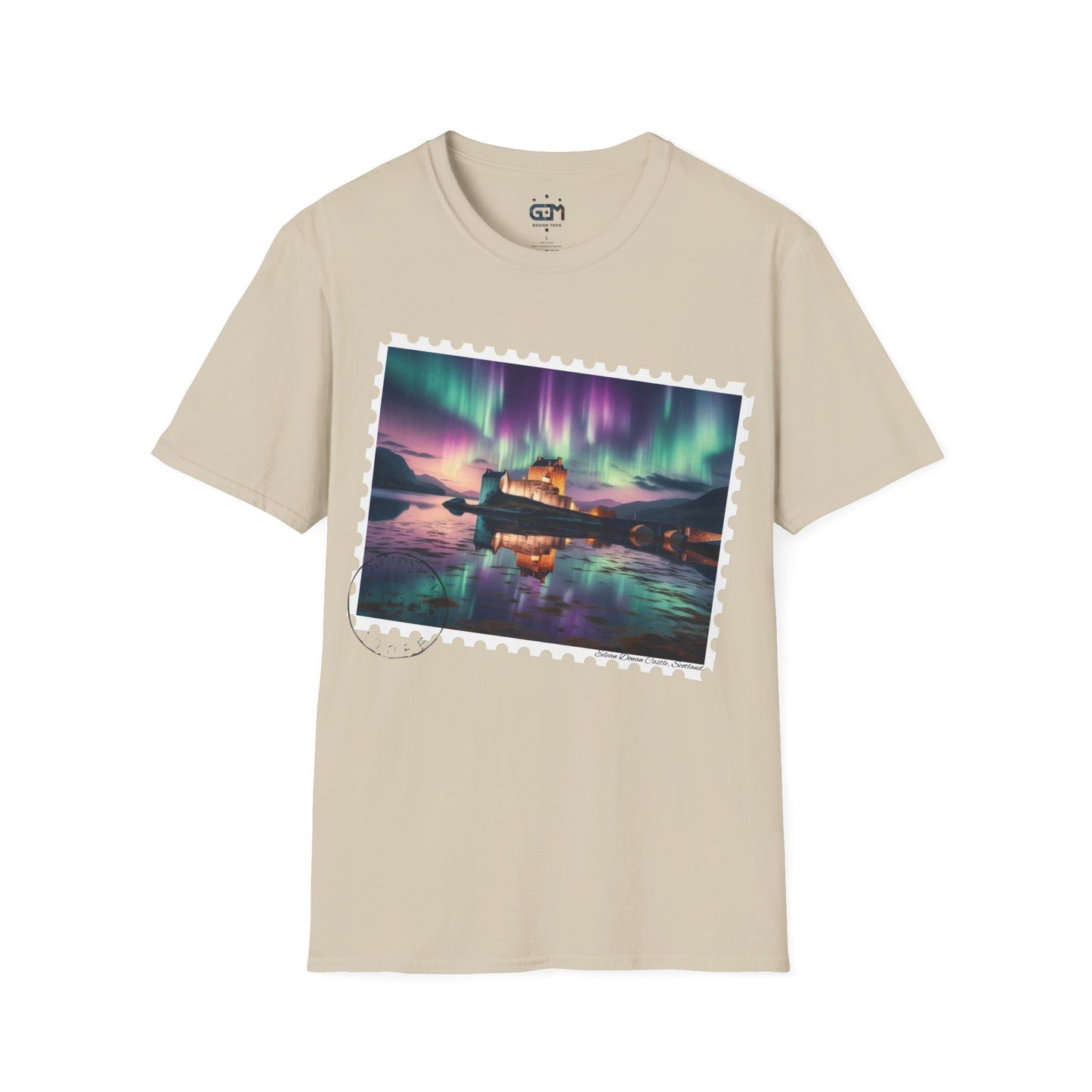 Postcard Eilean Donan Castle Art Softstyle T-Shirt, Unisex Tee, Scotland Shirt, Various Colours