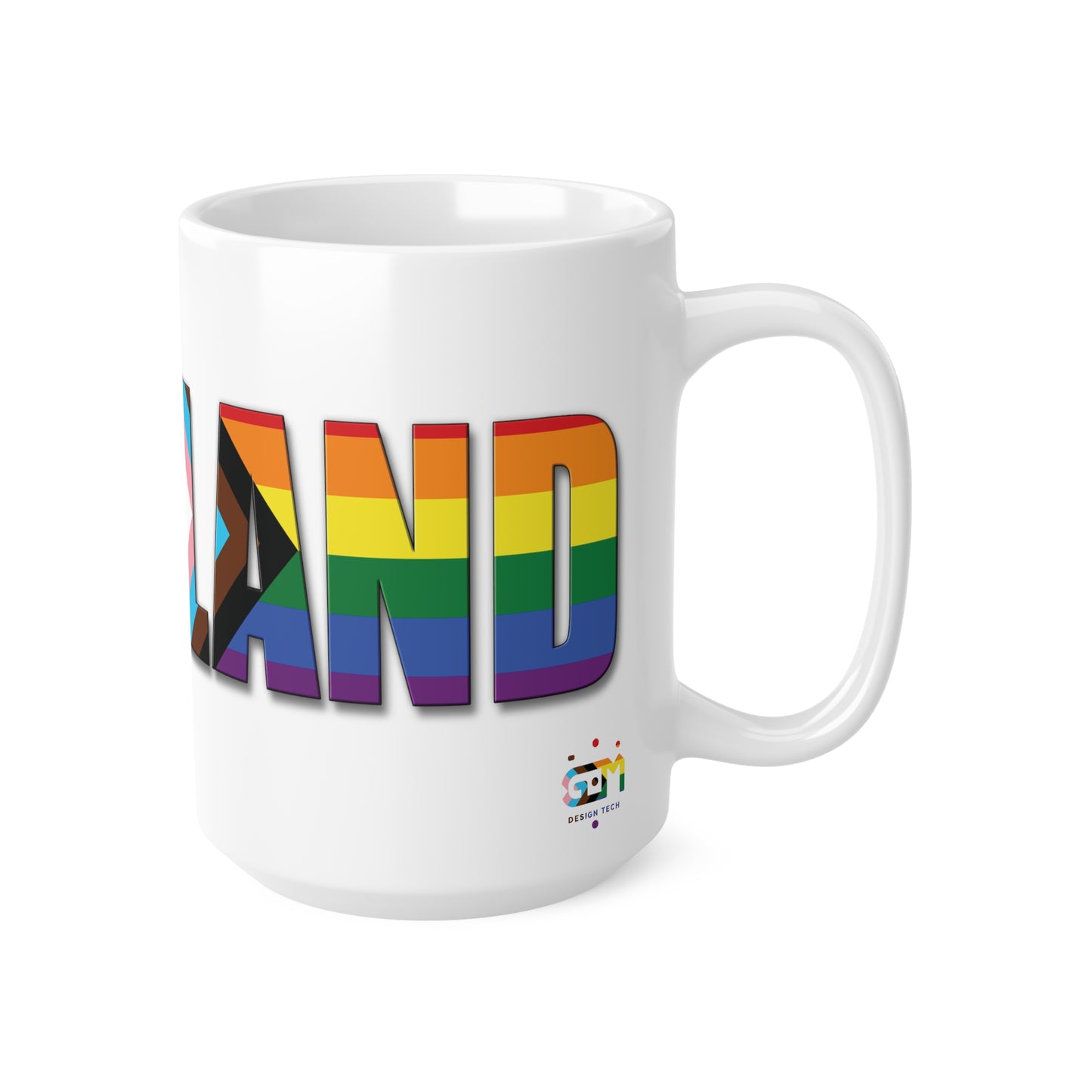 Scotland Lettering Pride Progress Mug, White