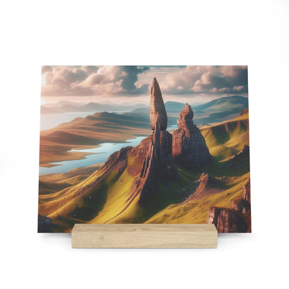 Summer Collection Gallery Stand Old Man of Storr Isle of Skye, Oak Picture Stand, Scotland Art, Scenery, Landmarks, Various Sizes