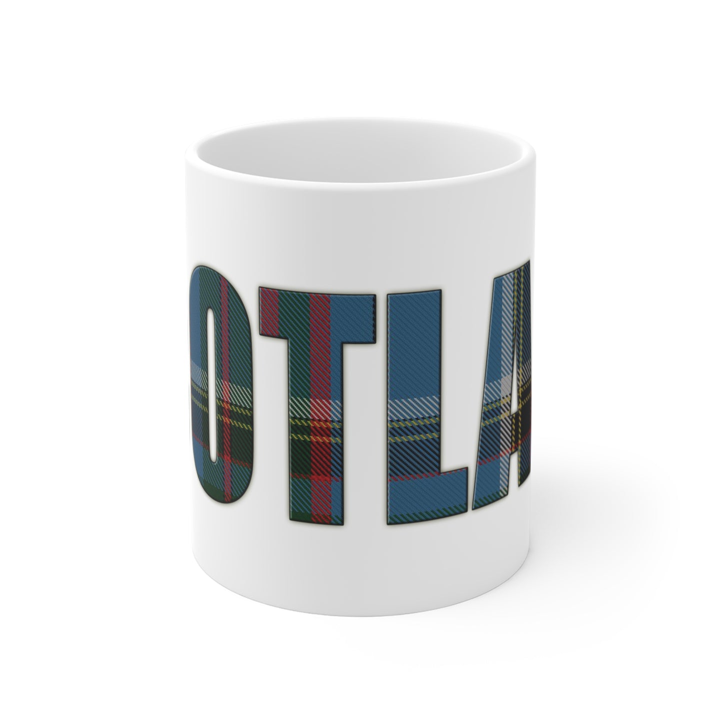 Scotland Lettering Tartan Mug 11oz, Anderson Old Tartan