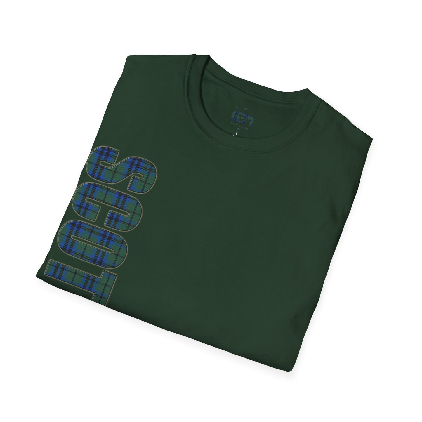 Scotland Lettering Keith Tartan Softstyle T-Shirt, Unisex Tee, Various Colours